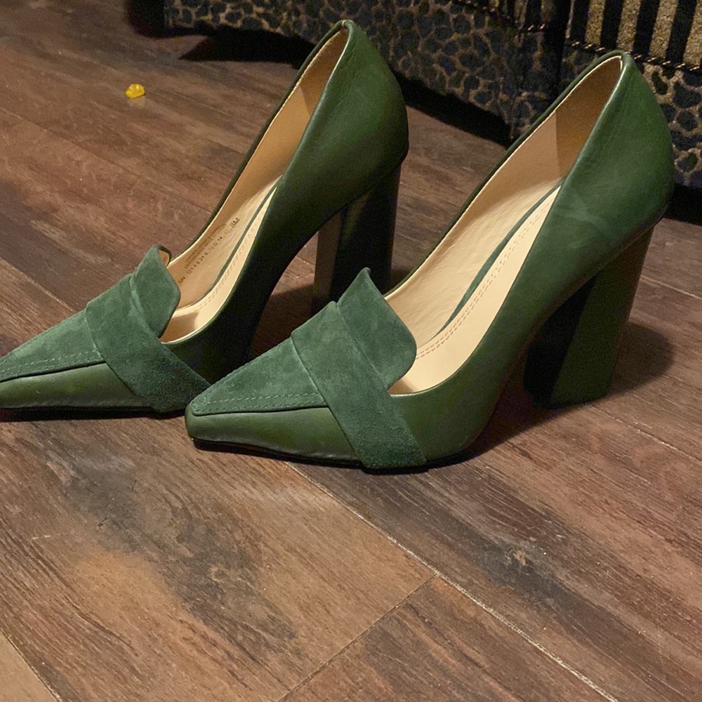 Green Tory Burch heels